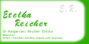 etelka reicher business card